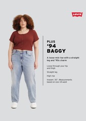 Levi's Trendy Plus Size Women's '94 Baggy Jeans - Light Touch