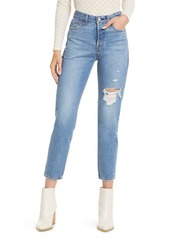 levi's Wedgie Icon Ripped High Waist Ankle Slim Jeans