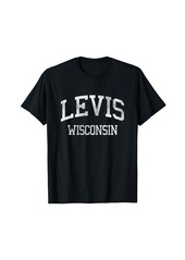 Levi's Levis Wisconsin WI Vintage Athletic Sports Design T-Shirt