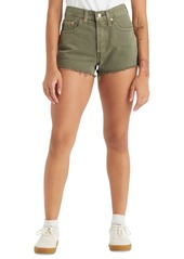 Levi's Women's 501 Button Fly Cotton High-Rise Denim Shorts - Lunar Black