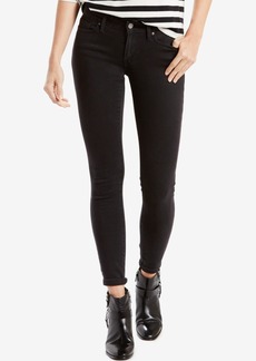 Levi's Women's 711 Stretchy Skinny Jeans in Long Length - Soft Black