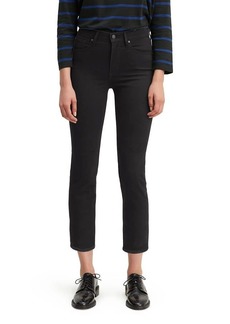 Levi's Women's 724 High Rise Straight Crop Jeans Soft black  (US 18)