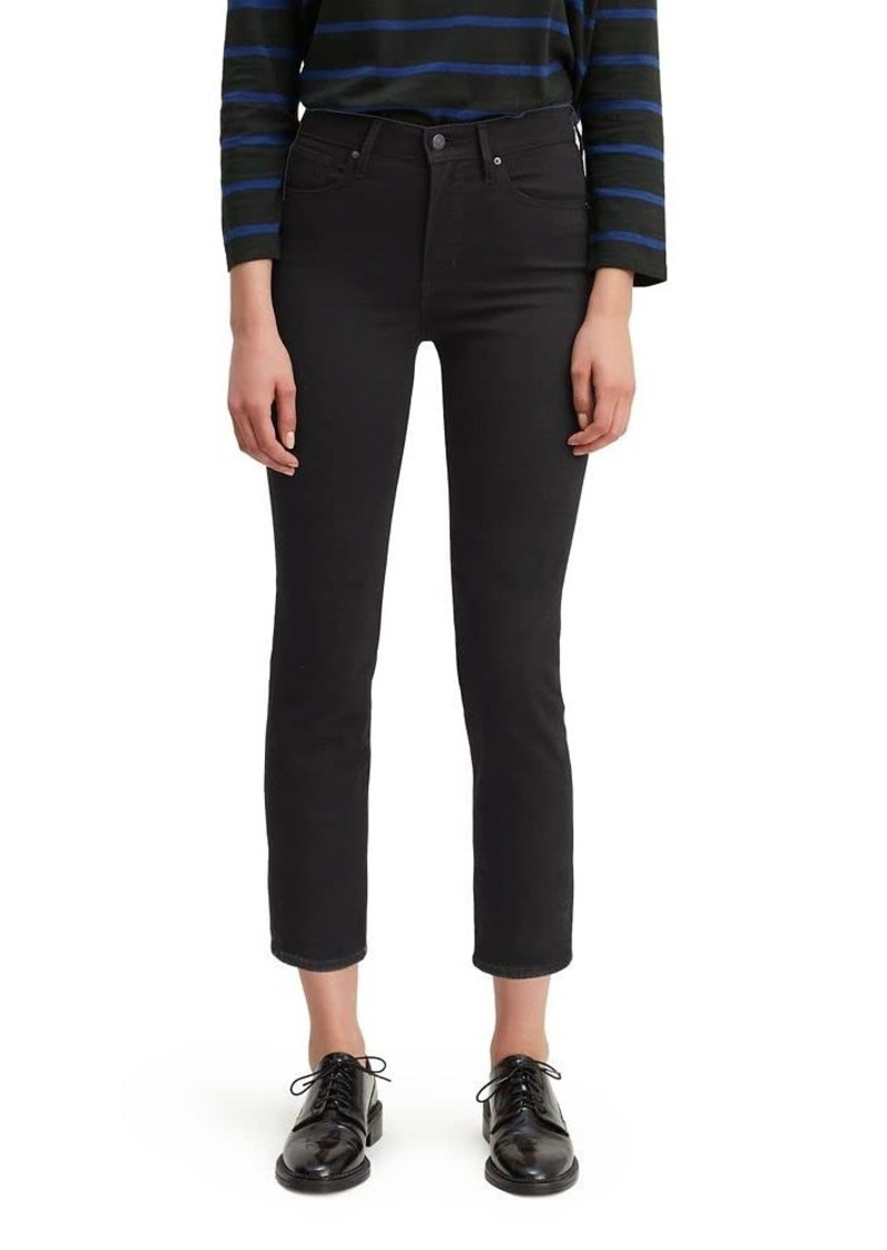 Levi's Women's 724 High Rise Straight Crop Jeans Soft black  (US 18)