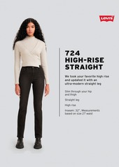 Levi's Women's 724 Straight-Leg Jeans - Soft Black