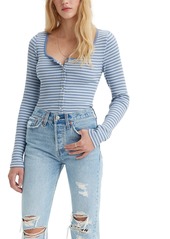 Levi's Women's Size Long Sleeve Britt Snap Front Top (Also Available in Plus)