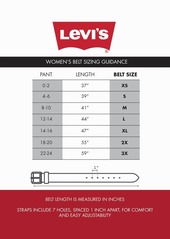 Levi's Women's Circular Center Bar Buckle Leather Belt - Black