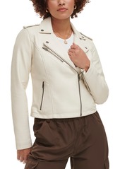 Levi's Women's Classic Faux Leather Asymmetrical Moto Jacket - Chocolate Brown