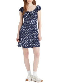 Levi's Women's Clementine Printed Cap-Sleeve Dress - Picnic Ditzy Naval Academy