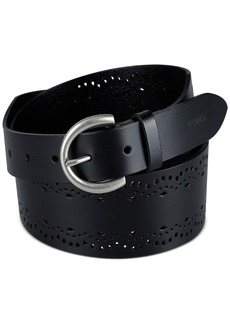 Levi's Women's Corset Style Laser Cut High Waist Belt - Black