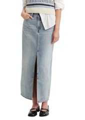 Levi's Women's Cotton Denim Front-Slit Ankle Column Skirt - Please Hold
