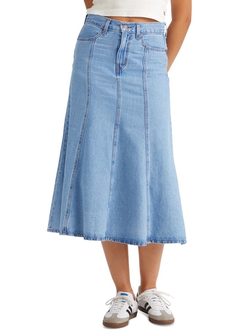 Levi's Women's Cotton Paneled Denim Midi Skirt - I Will