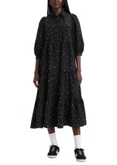 Levi's Women's Cynthia Button-Front A-Line Midi Dress - Vintage Indigo
