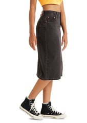 Levi's Women's Denim Pencil Midi Skirt - Washed Noi