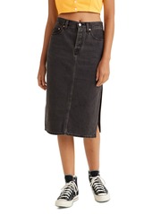 Levi's Women's Denim Pencil Midi Skirt - Washed Noi