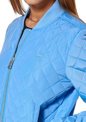 Levi's Women's Diamond Quilted Casual Bomber Jacket - Blue