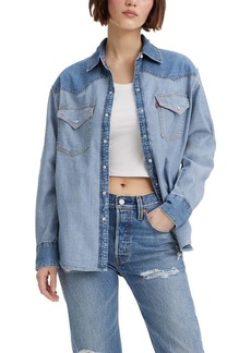 Levi's Women's Dylan Relaxed Western Shirt (Standard and Plus) in Reverse