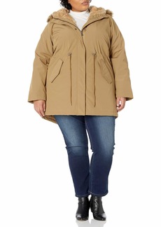 Levi's Women's Faux Fur Lined Hooded Parka Jacket (Standard and Plus Size) tan