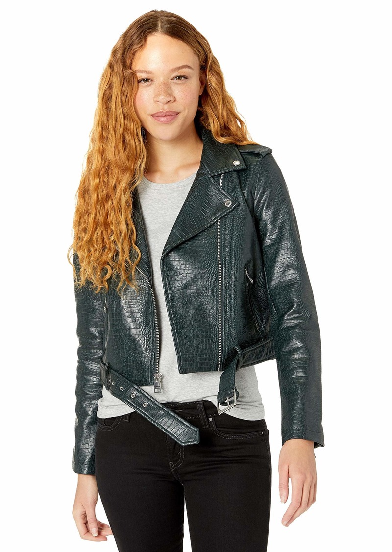 Levi's Women's Faux Leather Asymmetrical Belted Motorcycle Jacket