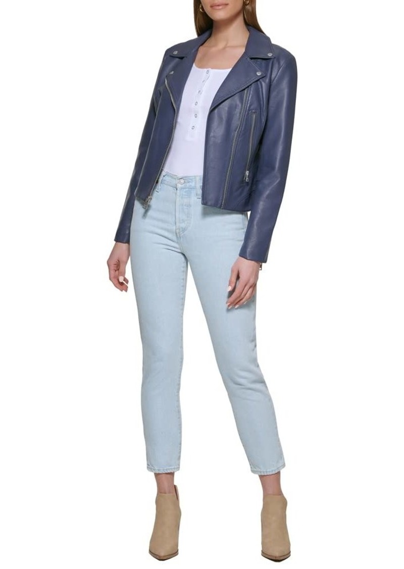 Levi's Women's Faux Leather Asymmetrical Moto Jacket  Grey