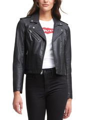 Levi's Womens Classic Moto (Regular & Plus Size) Faux-Leather Jacket   US