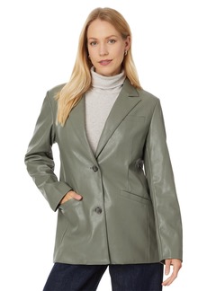 Levi's Women's Faux Leather Single Breasted Blazer