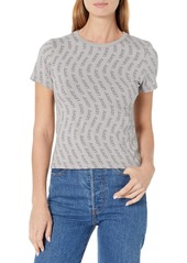 Levi's Women's Perfect T-Shirt (Also Available in Plus) Minimal Sport Wave AOP Alloy