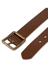 Levi's Women's Hammered Center Bar Buckle Casual Leather Belt - Tan