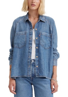 Levi's Women's Harrison Raglan-Long-Sleeve Shirt - In Patches