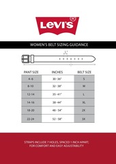 Levi's Women's Heat Creased Casual Leather Pant Belt - Black
