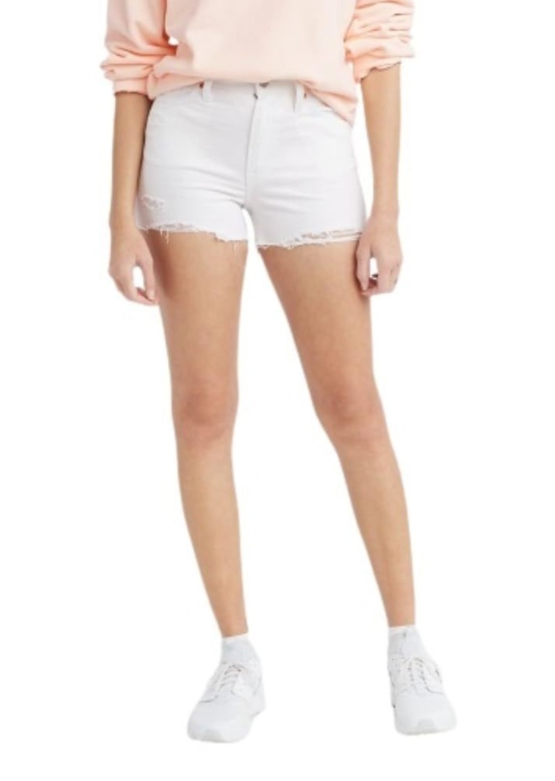 Levi's Women's High Rise Shorts Weathered White