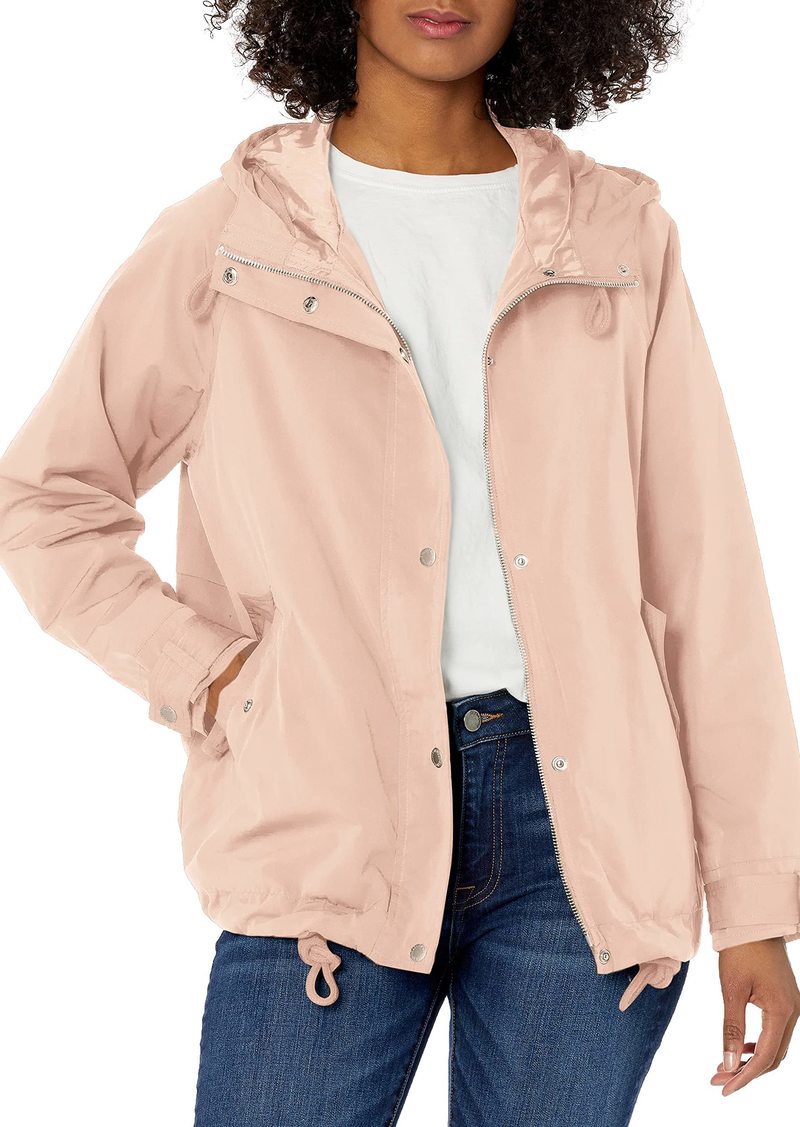 Levi's Women's Hooded Peached Nylon Zip Front Rain Jacket  XL
