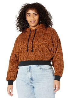 Levi's Women's Laundry Day Sweatshirt Hoodie Scratchy Leopard Glazed Ginger-Multi-Color