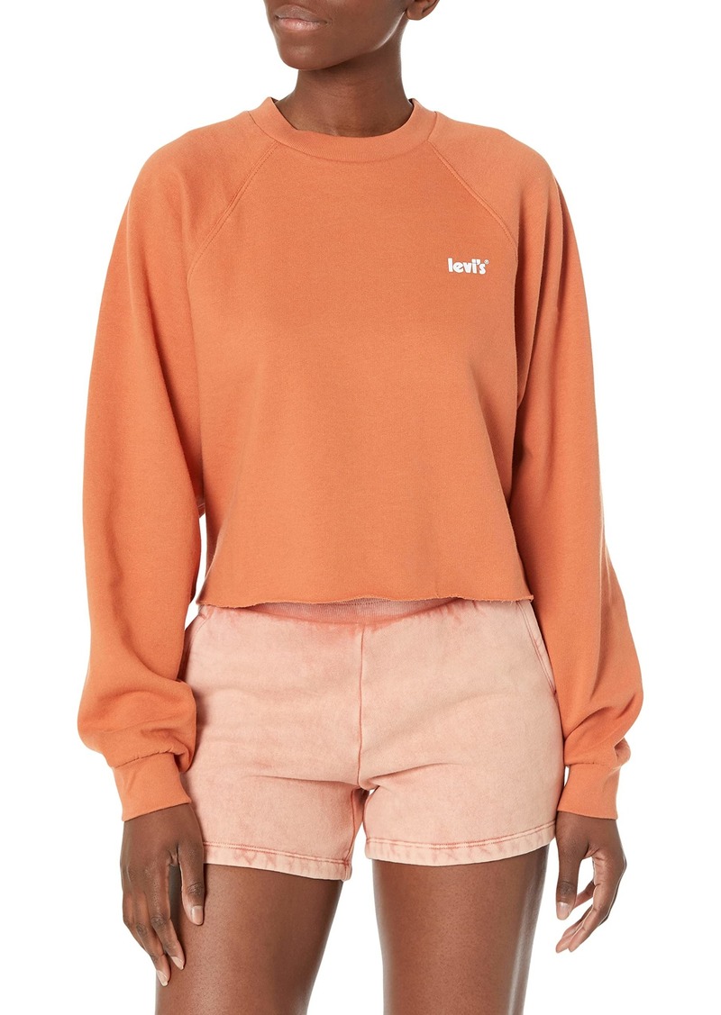 Levi's Women's Laundy Day Raglan Crewneck Sweatshirt Autumn Leaf-Peach