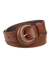 Levi's Women's Leather Wrapped Statement Buckle Belt Tan Extra Large