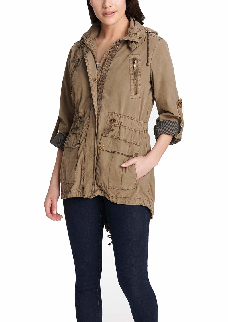 levi's women's lightweight cotton hooded anorak