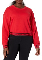 Levi's Women's Logo Trim Sweatshirt lychee red