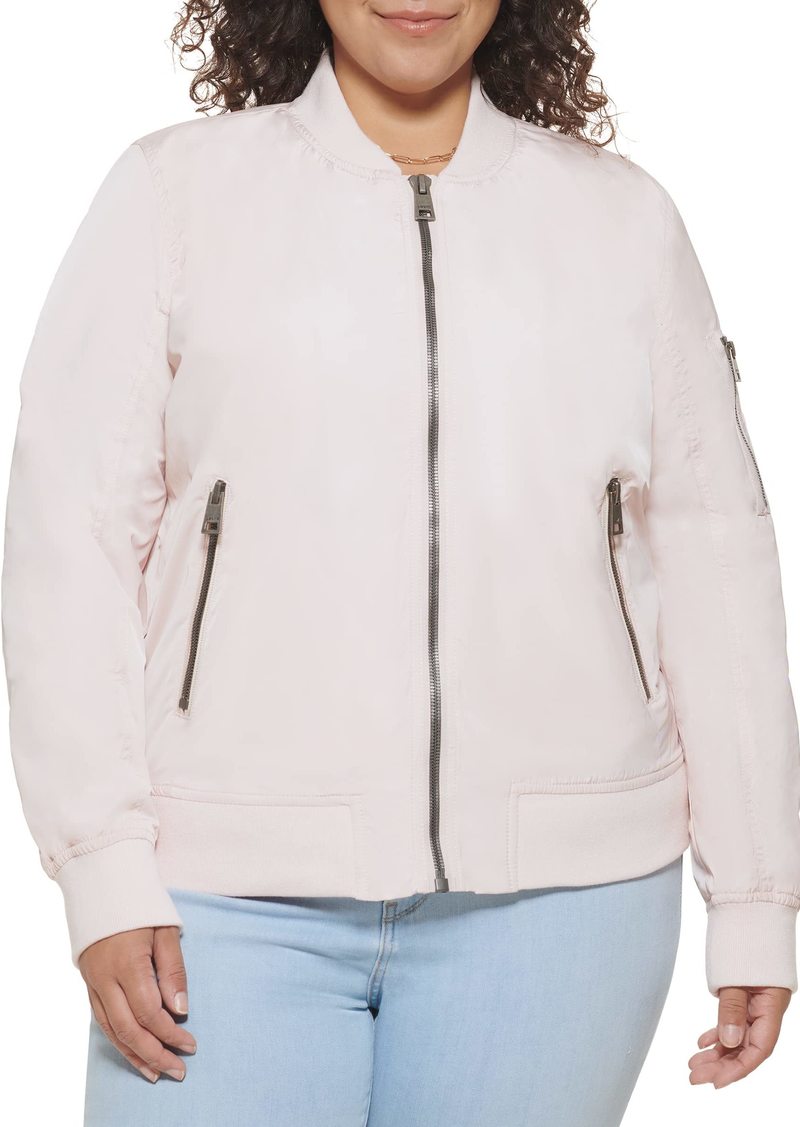 Levi's Women's Plus Melanie Bomber Jacket (Standard & Plus Sizes) Peach Blush