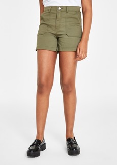 Levi's Women's Mid-Rise Zip-Fly Utility Shorts - Olive Night
