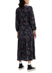 Levi's Women's Nicolette Printed Wrap Dress - Anastasia Floral Night Sky