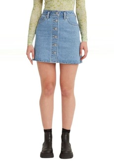 Levi's Women's Notch A-Line Button Front Mini Skirt