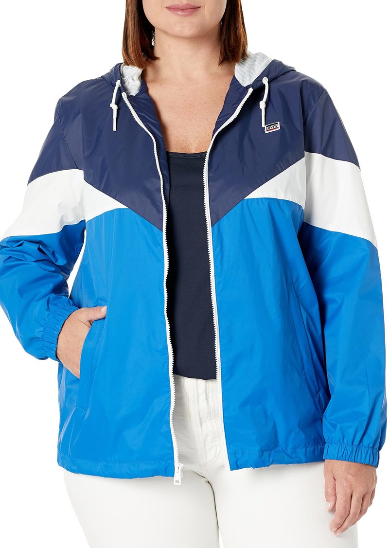 Levi's Women's Plus Size Nylon Color Block Windbreaker