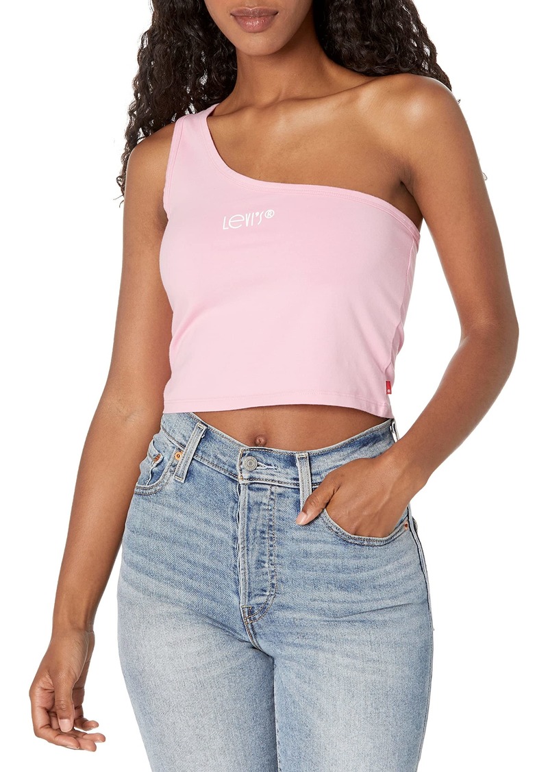 Levi's Women's One Shoulder Crop Logo Tank