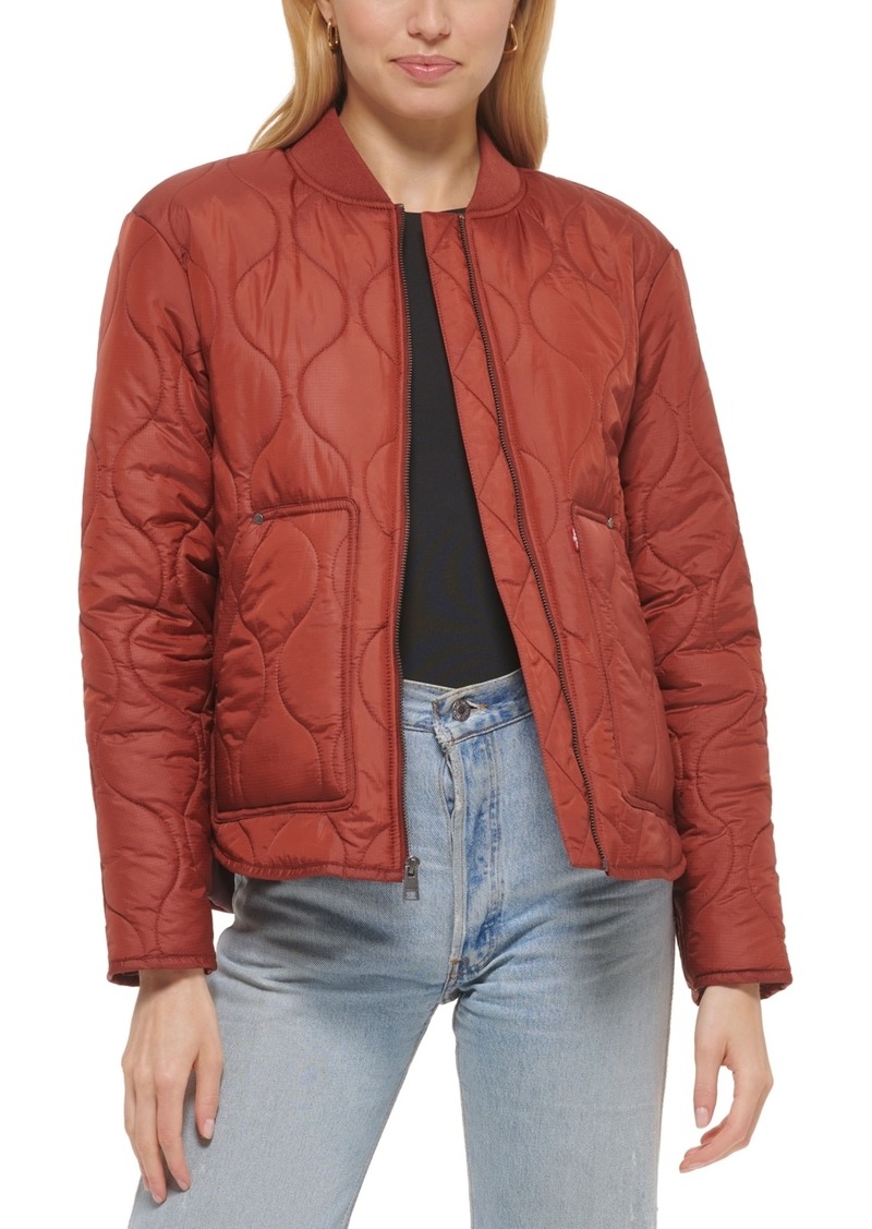 Levi's Trendy Women's Onion Quilted Liner Jacket - Brick Red