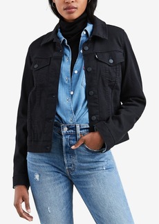 Levi's Women's Original Cotton Denim Trucker Jacket - Black And Black