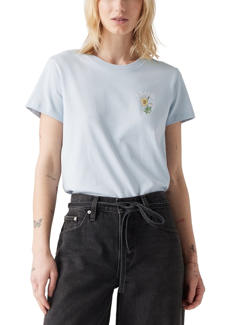 Levi's Women's Perfect Graphic Logo Cotton T-shirt - Poppy High