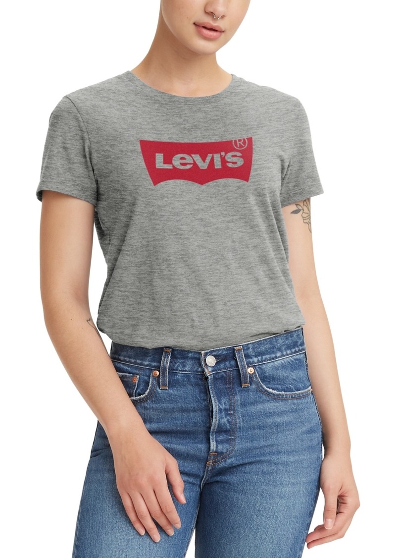 Levi's Women's Perfect Graphic Logo Cotton T-shirt - Grey Logo