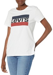 Levi's Women's Perfect Graphic Tee Shirt retro Solace blue