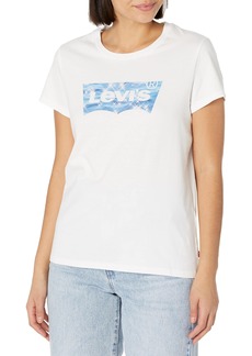 Levi's Women's Plus Size Perfect Tee-Shirt (New) Glimmering Batwing White-Natural