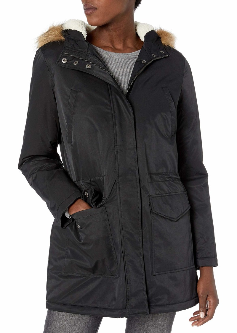 levi's women's performance sherpa lined midlength parka jacket