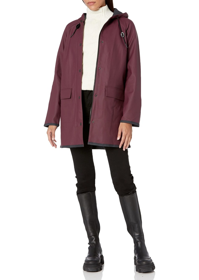 Levi's Women's Hooded Contrast Trim Rain Jacket (Standard & Plus Sizes)